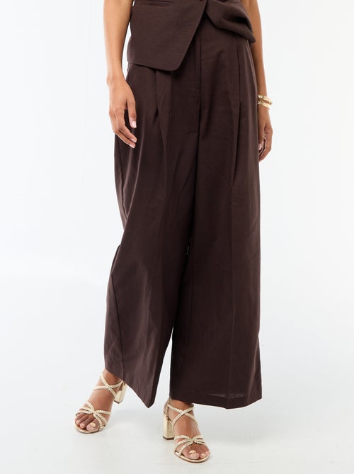 Pantaloni ampi da cerimonia in misto lino - Kiabi