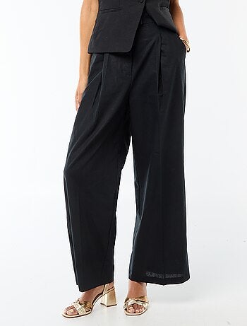 Pantaloni ampi da cerimonia in misto lino