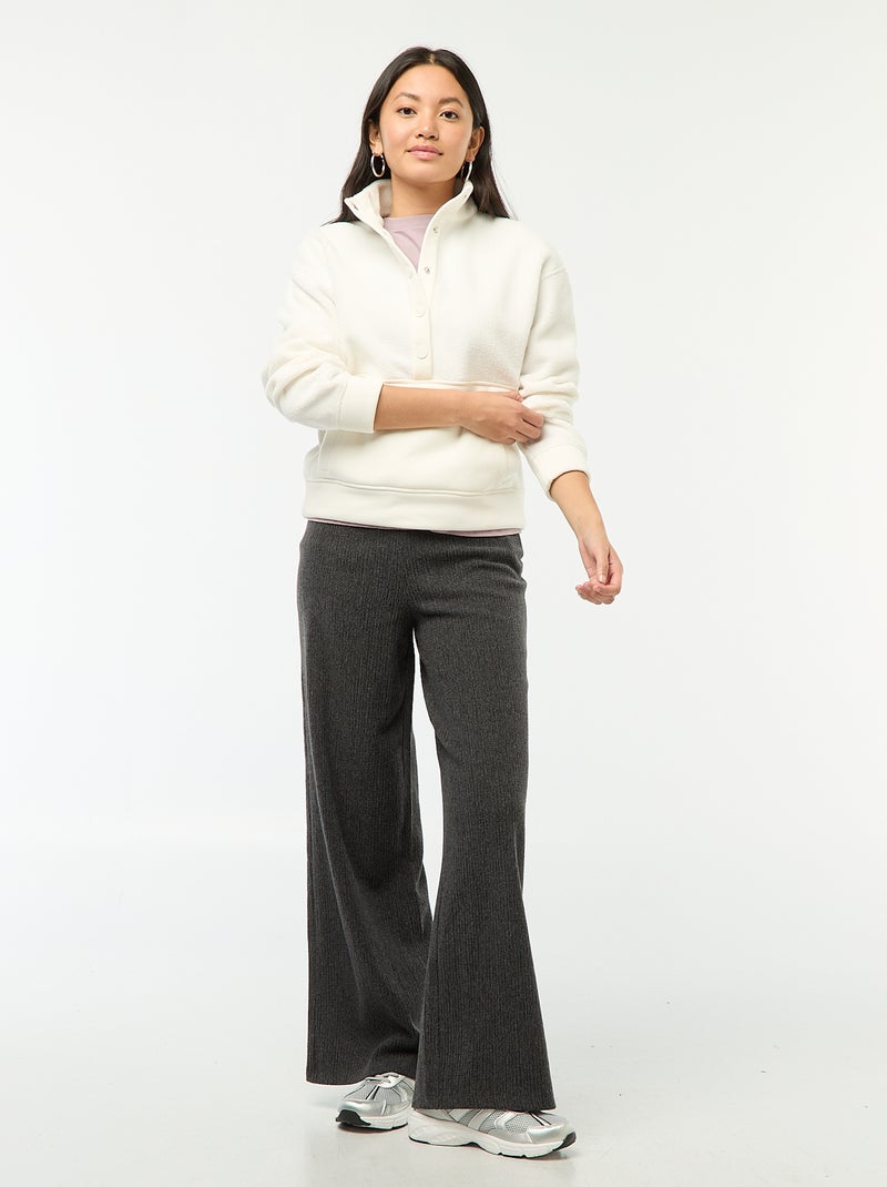 Pantaloni ampi e soffici tinta unita Grigio - Kiabi