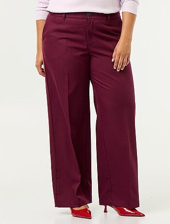 Pantalone ampio a vita alta con cintura e passanti