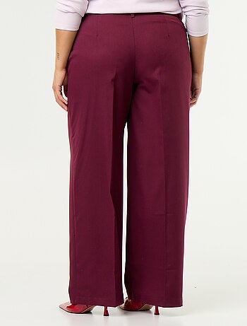 Pantalone ampio a vita alta con cintura e passanti