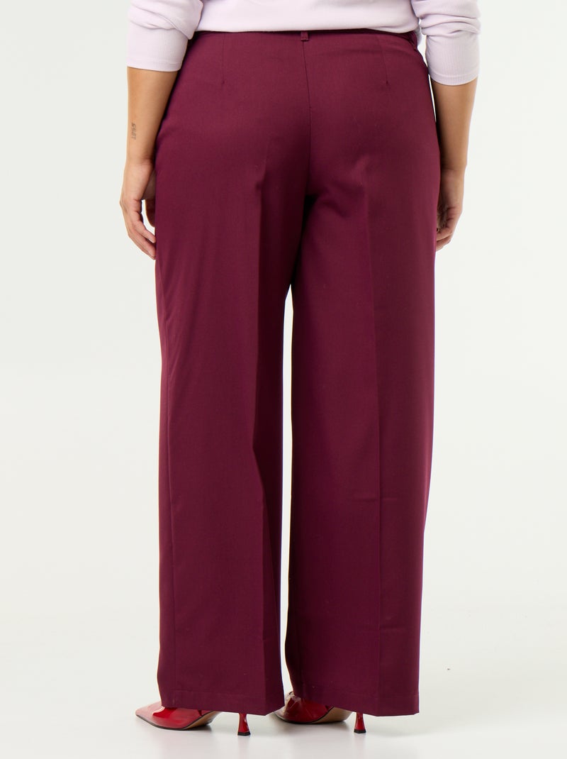 Pantaloni ampi fluidi a tinta unita Viola - Kiabi