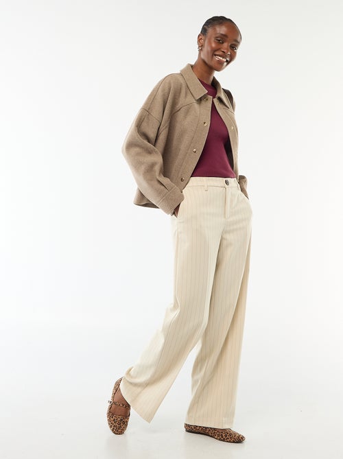 Pantaloni ampi fluidi tinta unita - Kiabi