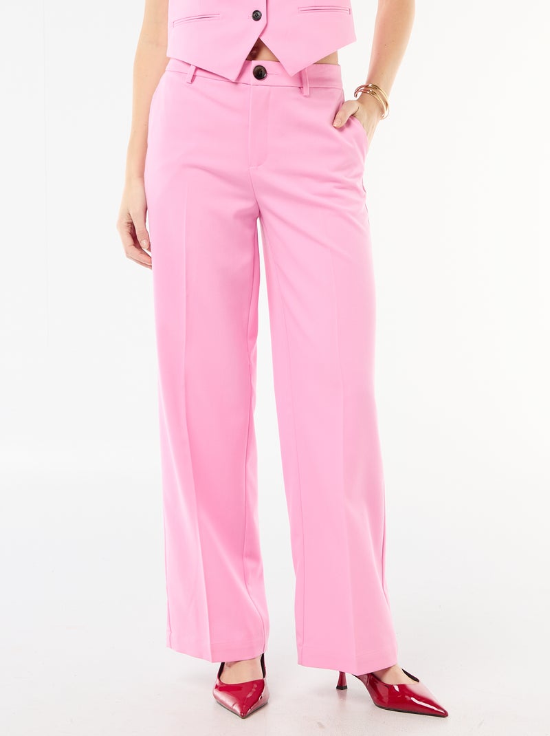 Pantaloni ampi fluidi tinta unita Rosa - Kiabi