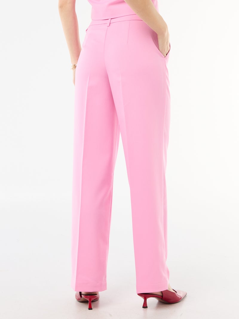 Pantaloni ampi fluidi tinta unita Rosa - Kiabi