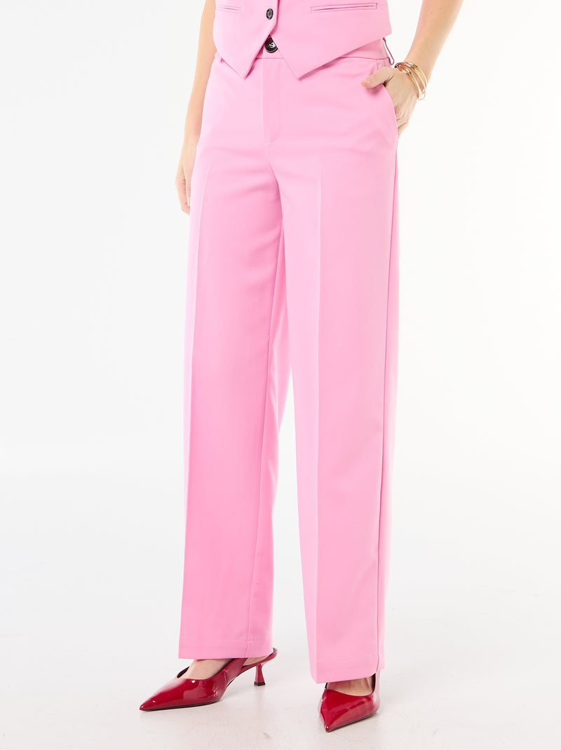 Pantaloni ampi fluidi tinta unita Rosa - Kiabi