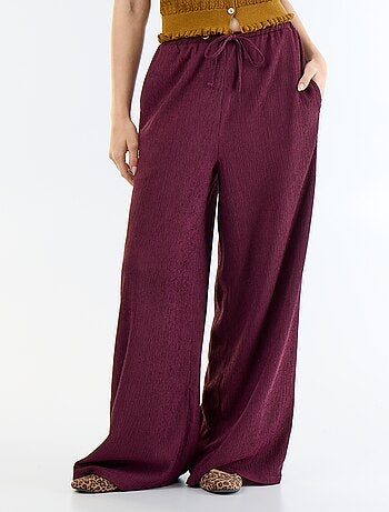 Pantalone largo in maglia da donna