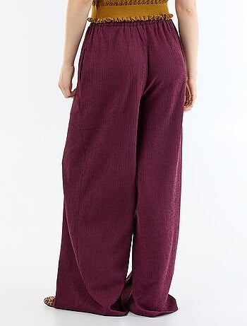 Pantalone largo in maglia da donna