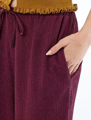 Pantalone largo in maglia da donna