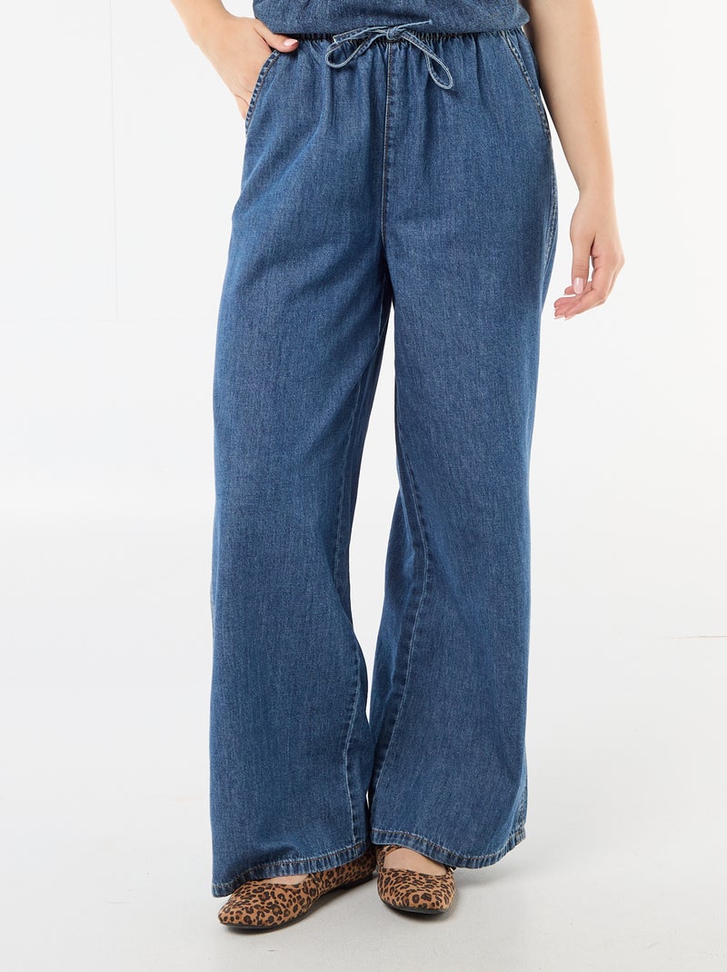 Pantaloni ampi in denim Blu - Kiabi