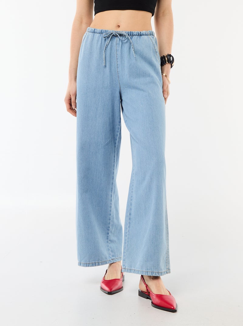 Pantaloni ampi in denim Blu - Kiabi