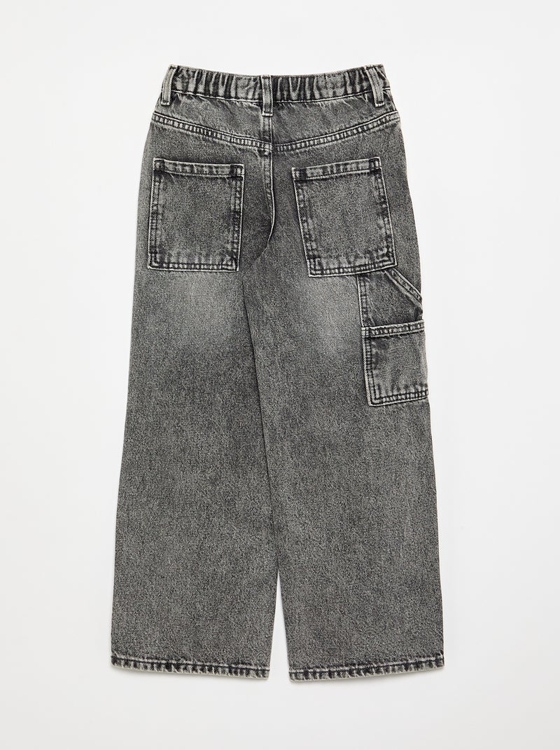 Pantaloni ampi in denim Grigio - Kiabi