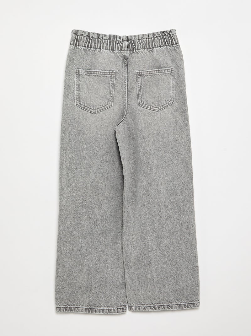 Pantaloni ampi in denim Grigio - Kiabi