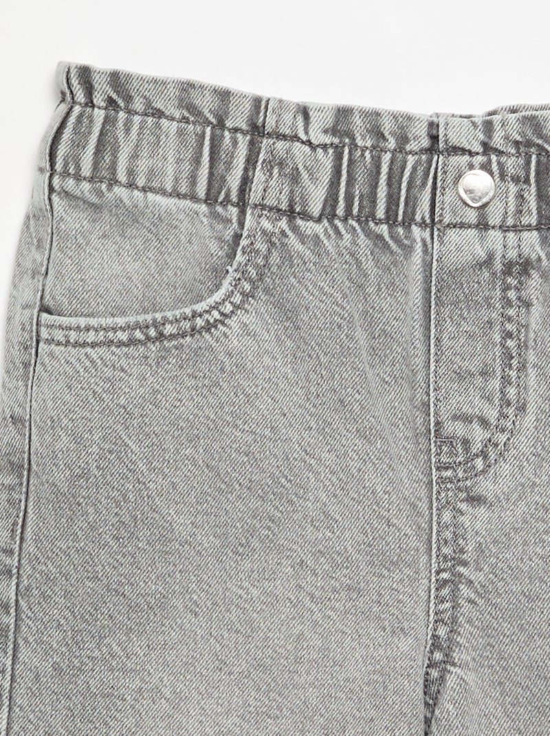 Pantaloni ampi in denim Grigio - Kiabi