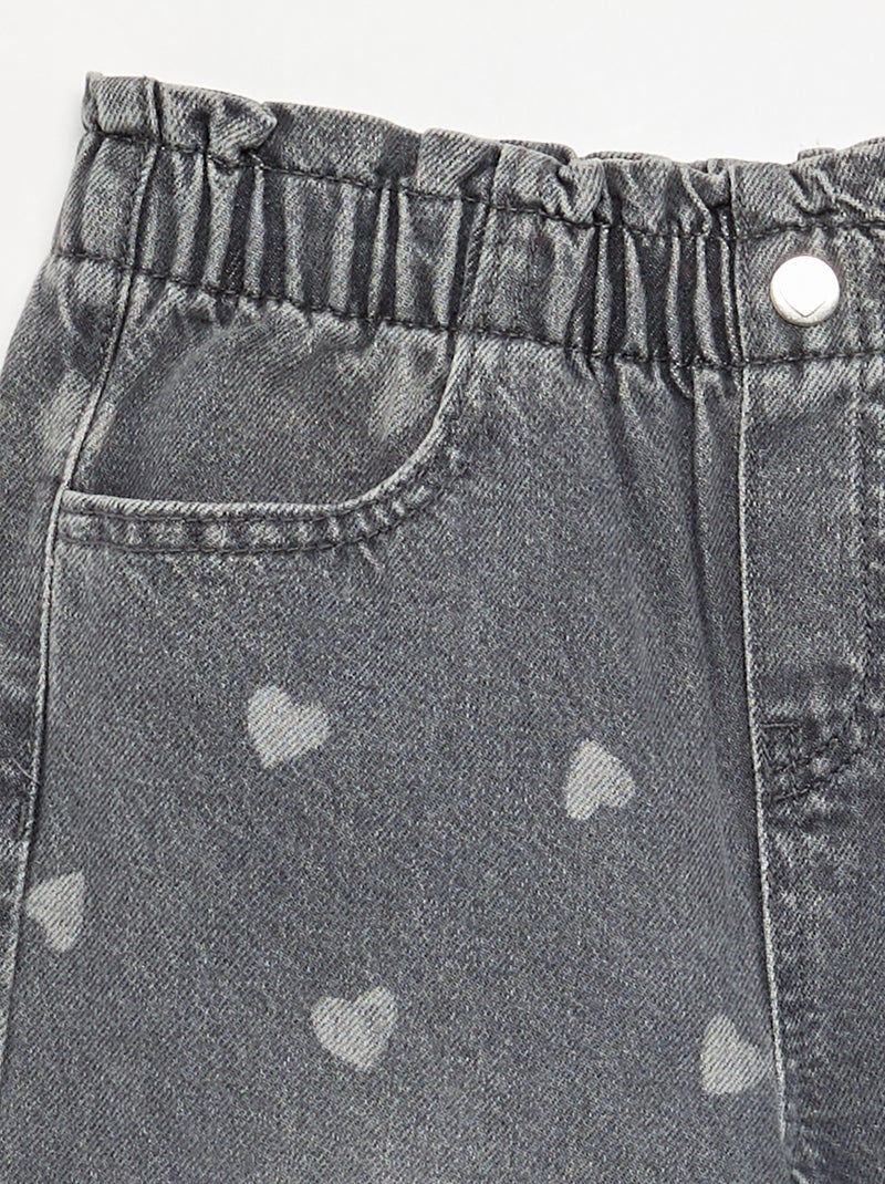 Pantaloni ampi in denim Grigio - Kiabi