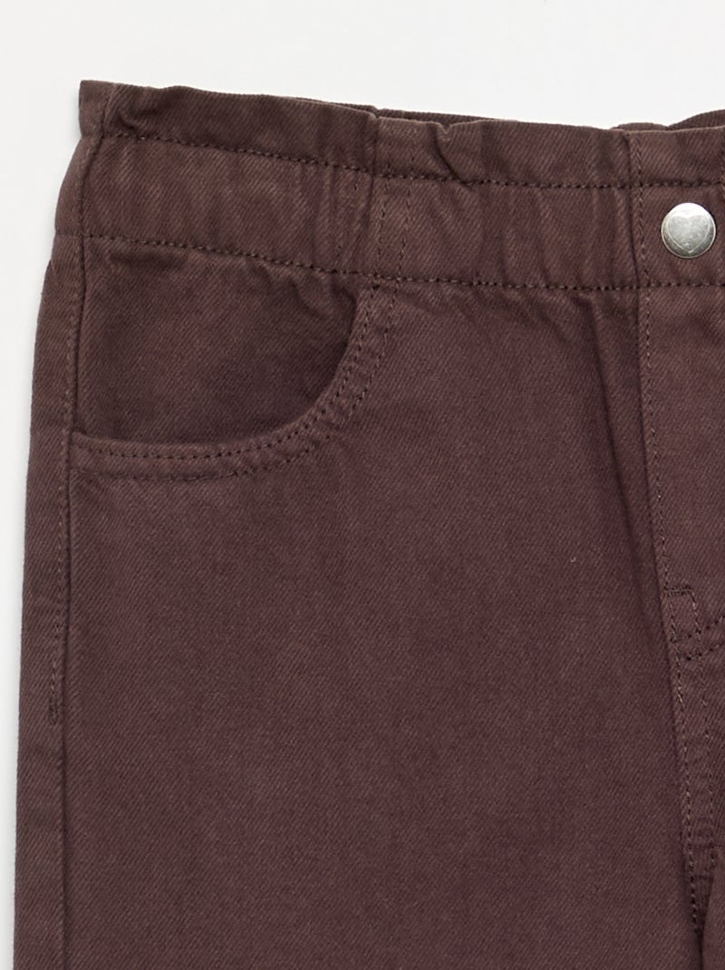 Pantaloni ampi in denim Marrone - Kiabi