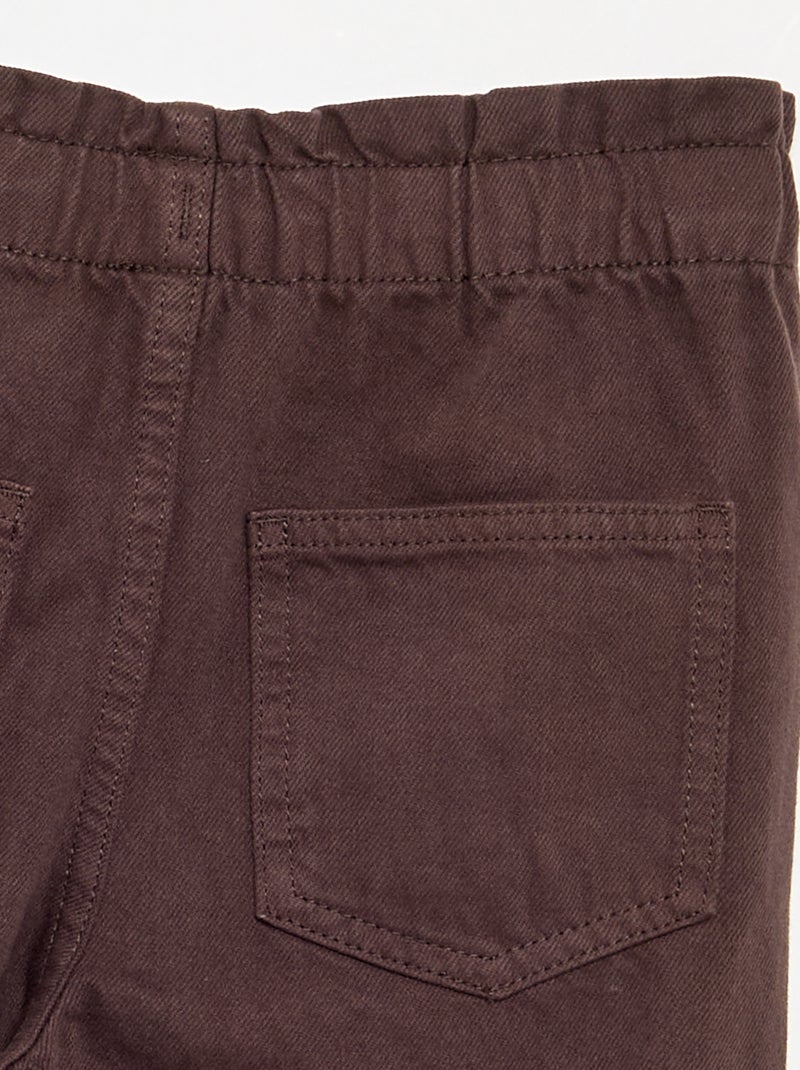 Pantaloni ampi in denim Marrone - Kiabi