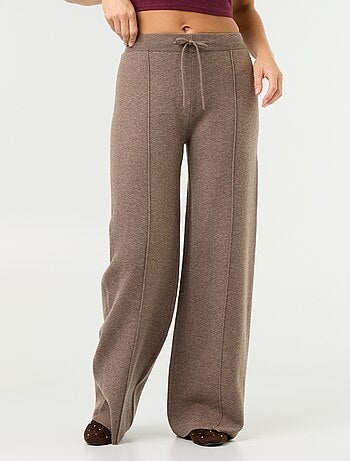 Pantaloni ampi in maglia