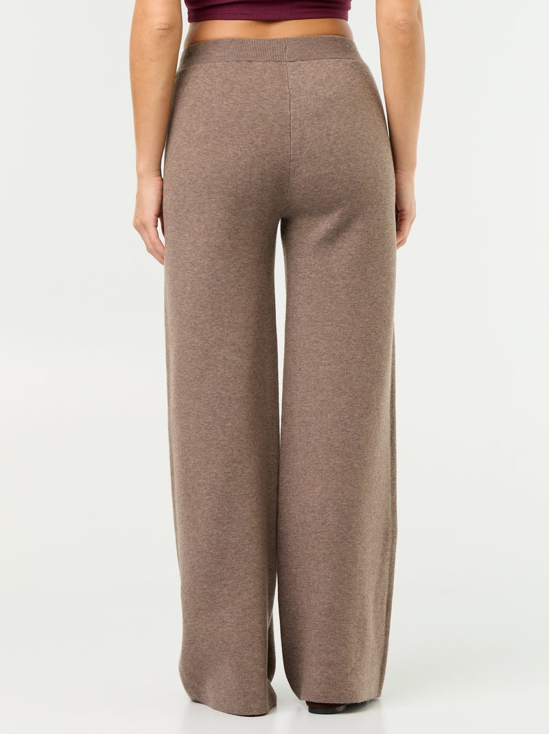 Pantaloni ampi in maglia Beige - Kiabi