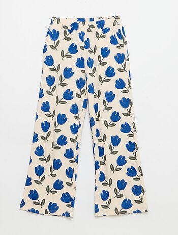 Pantaloni ampi in maglia crêpe