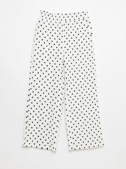 Pantaloni ampi in maglia crêpe - Kiabi