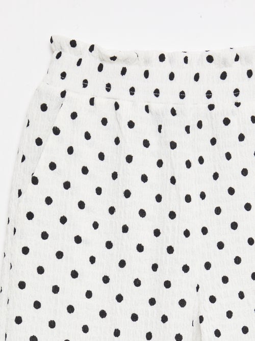 Pantaloni ampi in maglia crêpe - Kiabi