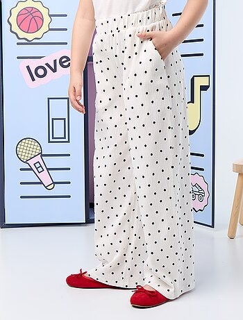 Pantaloni ampi in maglia crêpe