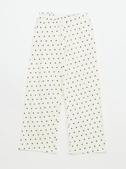 Pantaloni ampi in maglia crêpe - Kiabi