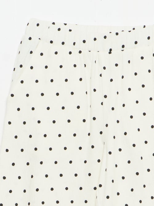 Pantaloni ampi in maglia crêpe - Kiabi