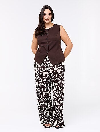 Pantaloni ampi in maglia crêpe