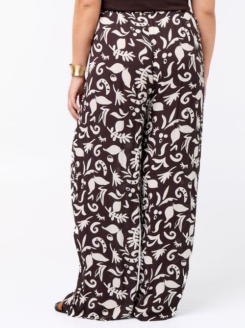 Pantaloni ampi in maglia crêpe - Kiabi