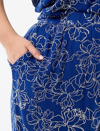 Pantaloni ampi in maglia crêpe