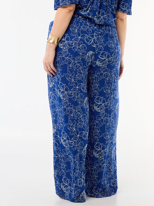 Pantaloni ampi in maglia crêpe - Kiabi