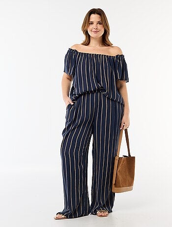 Pantaloni ampi in maglia crêpe