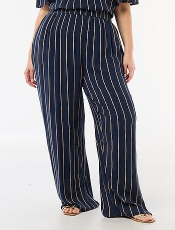 Pantaloni ampi in maglia crêpe