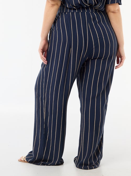 Pantaloni ampi in maglia crêpe - Kiabi