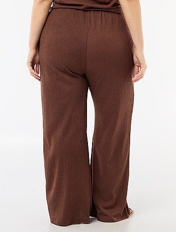 Pantaloni ampi in maglia crêpe