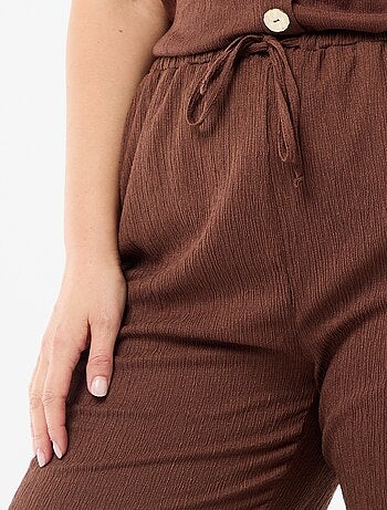 Pantaloni ampi in maglia crêpe