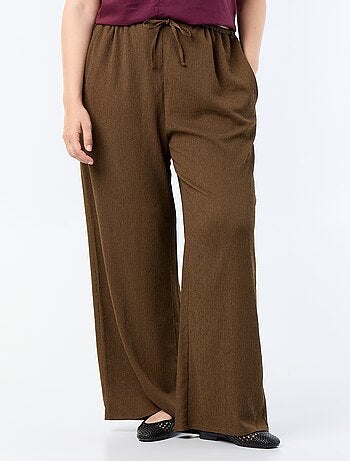 Pantaloni ampi in maglia crêpe
