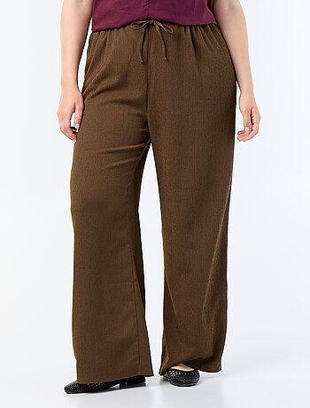 Pantaloni ampi in maglia crêpe