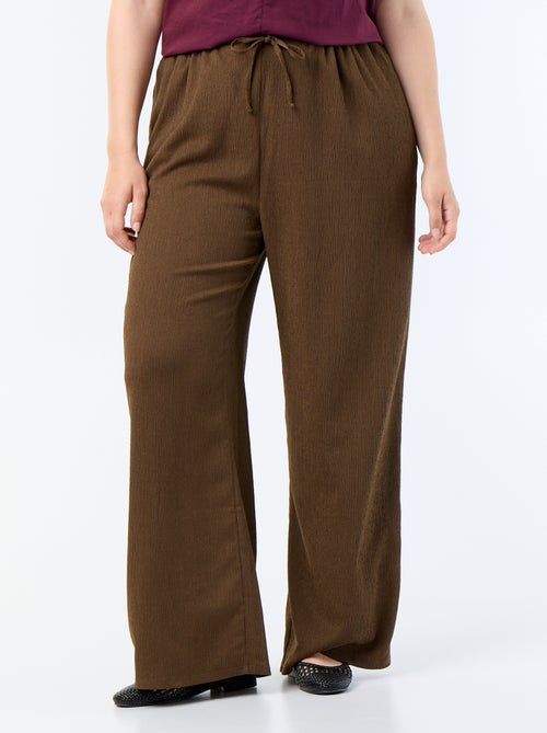 Pantaloni ampi in maglia crêpe - Kiabi Pantaloni ampi in maglia crêpe - Kiabi