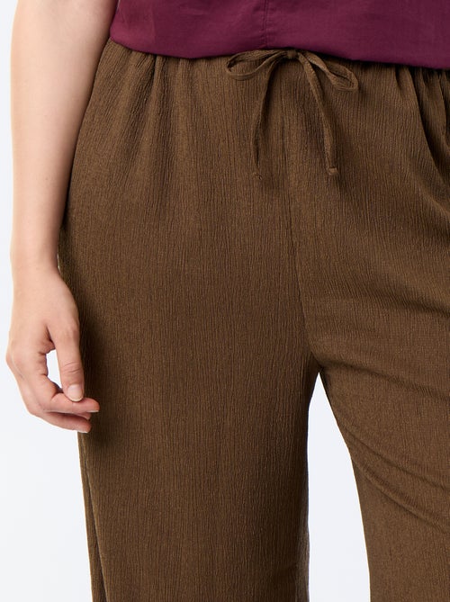 Pantaloni ampi in maglia crêpe - Kiabi Pantaloni ampi in maglia crêpe - Kiabi