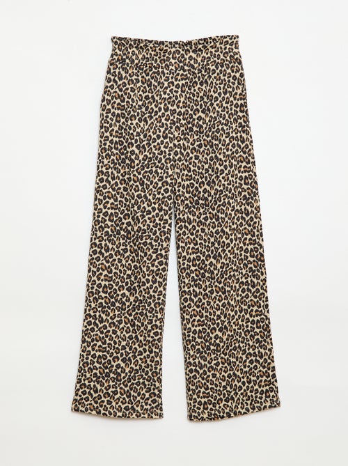 Pantaloni ampi in maglia crêpe - Kiabi