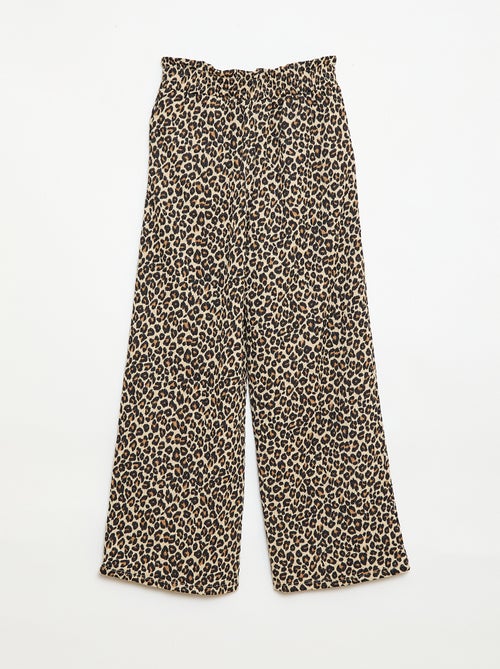 Pantaloni ampi in maglia crêpe - Kiabi