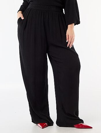 Pantaloni ampi in maglia crêpe