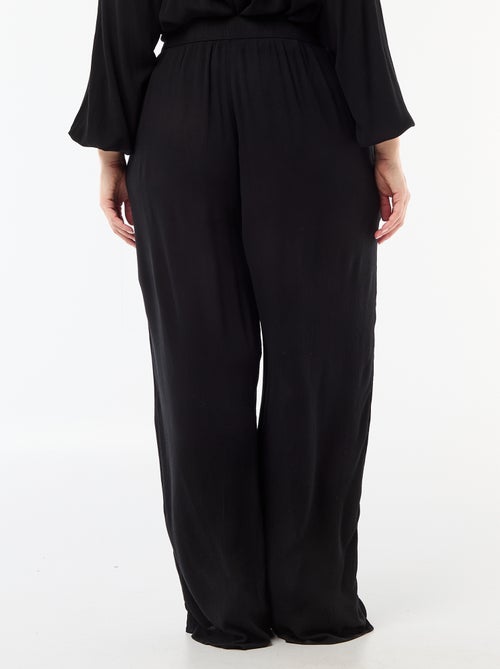 Pantaloni ampi in maglia crêpe - Kiabi