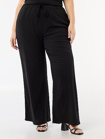 Pantaloni ampi in maglia crêpe