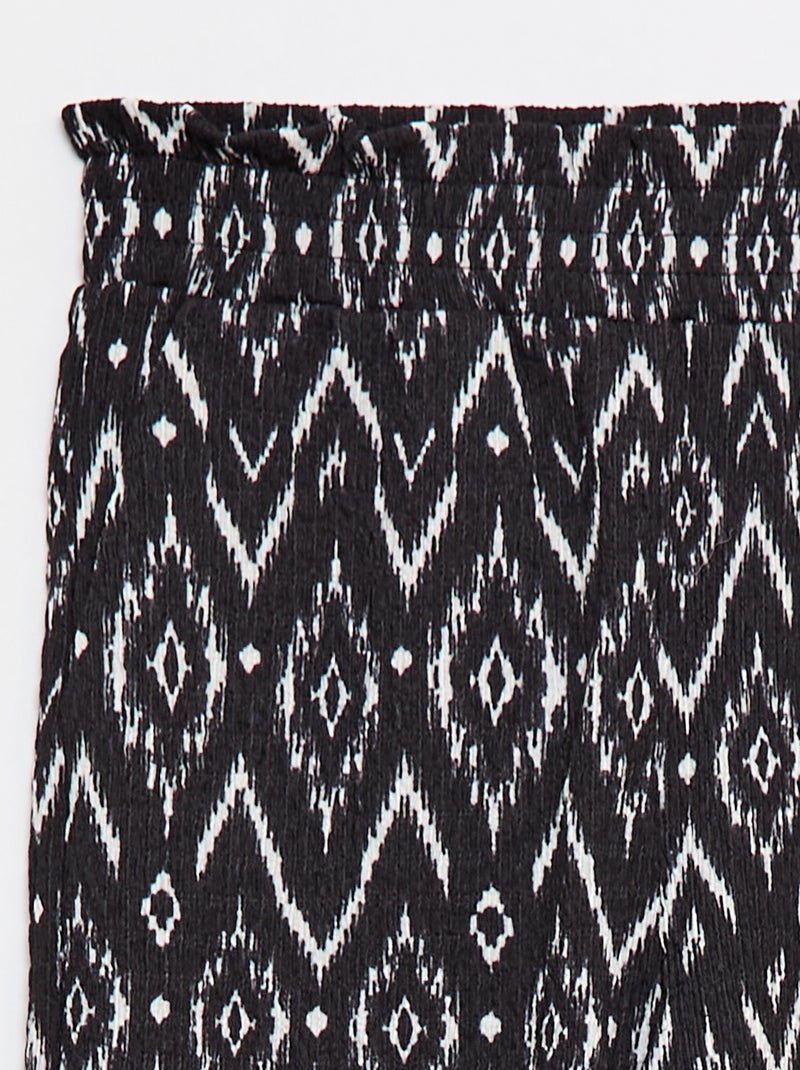 Pantaloni ampi in maglia crêpe Nero - Kiabi