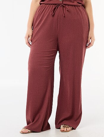 Pantaloni ampi in maglia crêpe
