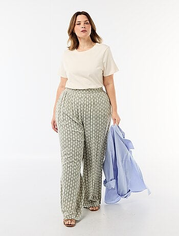 Pantaloni ampi in maglia crêpe